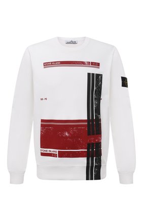 Мужской хлопковый свитшот STONE ISLAND белого цвета по цене 23100 руб., арт. 741563095 | Фото 1 Мужской хлопковый свитшот STONE ISLAND белого цвета, арт. 741563095 | Фото 1