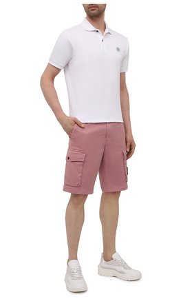 Мужские хлопковые шорты STONE ISLAND розового цвета по цене 22300 руб., арт. 7415L0719 | Фото 2 Мужские хлопковые шорты STONE ISLAND розового цвета, арт. 7415L0719 | Фото 2