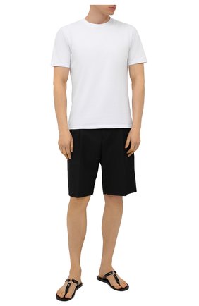 Мужские кожаные шлепанцы DSQUARED2 черного цвета по цене 34150 руб., арт. FSM0044 01500001 | Фото 2 Мужские кожаные шлепанцы DSQUARED2 черного цвета, арт. FSM0044 01500001 | Фото 2