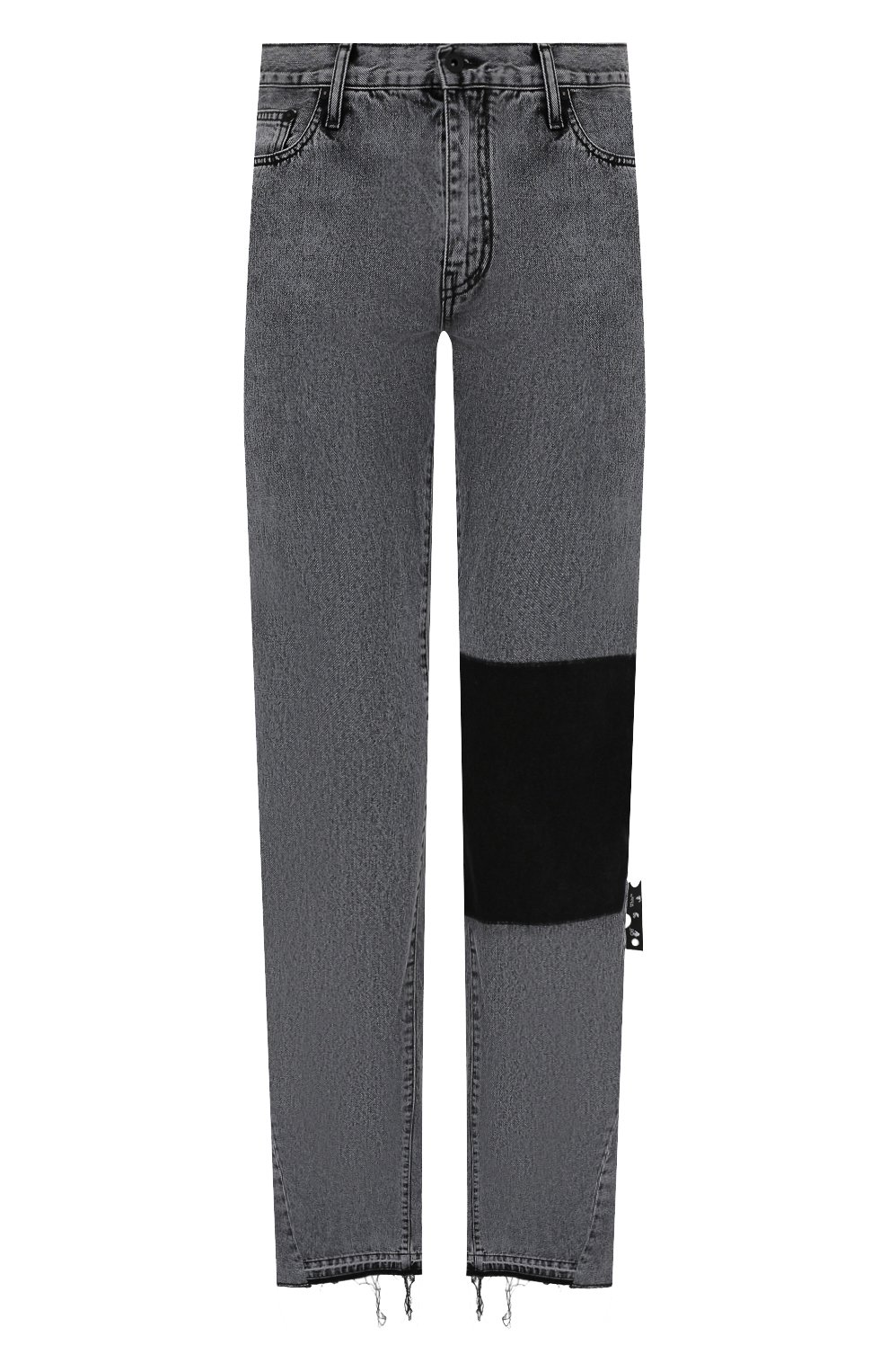 Мужские джинсы OFF-WHITE серого цвета, арт. 0MYA116S21DEN002 | Фото 1 (Силуэт М (брюки): Широкие; Кросс-КТ: Деним; Длина (брюки, джинсы): Стандартные; Стили: Гранж; Материал внешний: Хлопок, Деним)