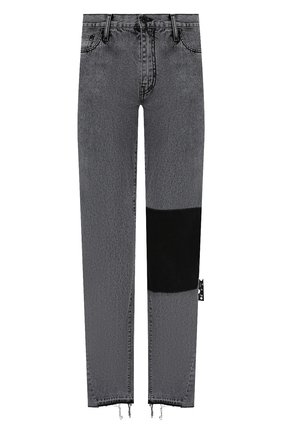 Мужские джинсы OFF-WHITE серого цвета, арт. 0MYA116S21DEN002 | Фото 1 (Материал внешний: Хлопок, Деним; Силуэт М (брюки): Широкие; Длина (брюки, джинсы): Стандартные; Стили: Гранж; Кросс-КТ: Деним)