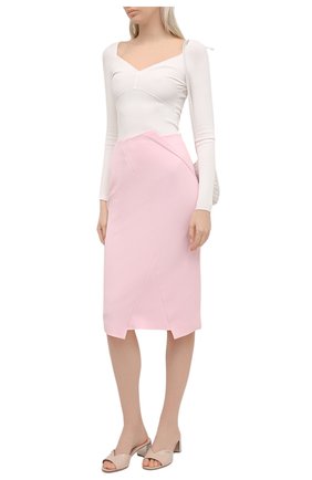Женская юбка ROLAND MOURET светло-розового цвета по цене 49950 руб., арт. SS21/S2224/F2196 | Фото 2 Женская юбка ROLAND MOURET светло-розового цвета, арт. SS21/S2224/F2196 | Фото 2 (Материал внешний: Синтетический материал; Женское Кросс-КТ: Юбка-одежда; Длина Ж (юбки, платья, шорты): Миди; Стили: Романтичный)