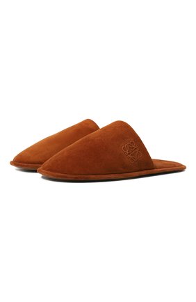 Женского домашние туфли из замши LOEWE коричневого цвета по цене 49950 руб., арт. L814291X05 | Фото 1 Женского домашние туфли из замши LOEWE коричневого цвета, арт. L814291X05 | Фото 1 (Подошва: Плоская; Женское Кросс-КТ: тапочки-домашняя обувь; Материал внутренний: Натуральная кожа; Материал внешний: Замша)