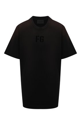 Женская хлопковая футболка FEAR OF GOD черного цвета по цене 22750 руб., арт. FG50-025CTJ | Фото 1 Женская хлопковая футболка FEAR OF GOD черного цвета, арт. FG50-025CTJ | Фото 1