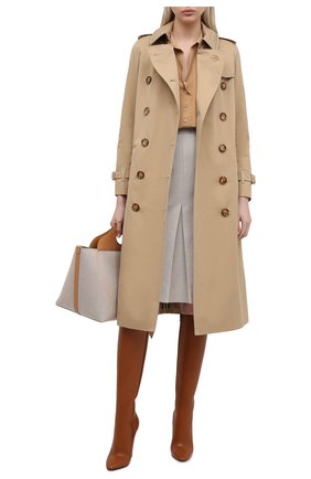 Женский хлопковый тренч BURBERRY бежевого цвета по цене 172000 руб., арт. 8039248 | Фото 2 Женский хлопковый тренч BURBERRY бежевого цвета, арт. 8039248 | Фото 2
