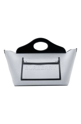 Женская сумка pocket cabas BURBERRY серого цвета по цене 145000 руб., арт. 8039106 | Фото 1 Женская сумка pocket cabas BURBERRY серого цвета, арт. 8039106 | Фото 1 (Размер: small; Сумки-технические: Сумки top-handle, Сумки через плечо; Материал: Текстиль; Ошибки технического описания: Нет ширины)