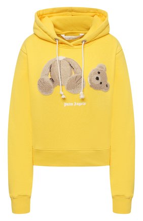 Женский хлопковое худи PALM ANGELS желтого цвета по цене 65150 руб., арт. PWBB022S21FLE0011860 | Фото 1 Женский хлопковое худи PALM ANGELS желтого цвета, арт. PWBB022S21FLE0011860 | Фото 1