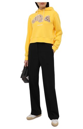 Женский хлопковое худи PALM ANGELS желтого цвета по цене 65150 руб., арт. PWBB022S21FLE0011860 | Фото 2 Женский хлопковое худи PALM ANGELS желтого цвета, арт. PWBB022S21FLE0011860 | Фото 2