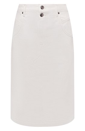 Женская джинсовая юбка FRAME DENIM белого цвета по цене 28950 руб., арт. MMDSK171 | Фото 1 Женская джинсовая юбка FRAME DENIM белого цвета, арт. MMDSK171 | Фото 1