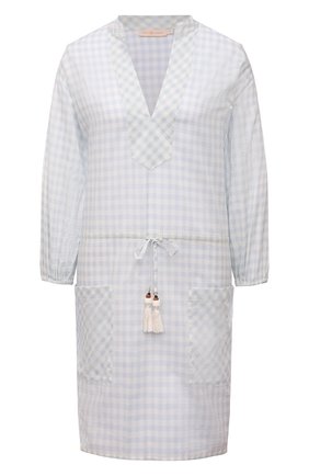 Женская хлопковая туника TORY BURCH голубого цвета по цене 29450 руб., арт. 82129 | Фото 1 Женская хлопковая туника TORY BURCH голубого цвета, арт. 82129 | Фото 1