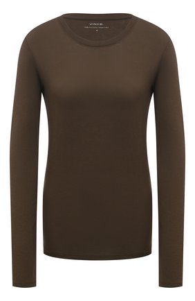 Женская хлопковый лонгслив VINCE хаки цвета по цене 9910 руб., арт. V700183189 | Фото 1 Женская хлопковый лонгслив VINCE хаки цвета, арт. V700183189 | Фото 1