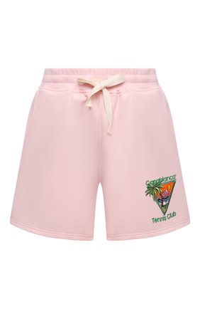 Женские хлопковые шорты CASABLANCA розового цвета по цене 29750 руб., арт. WS21-JTR-037 PINK - TENNIS CLUB IC0N | Фото 1 Женские хлопковые шорты CASABLANCA розового цвета, арт. WS21-JTR-037 PINK - TENNIS CLUB IC0N | Фото 1