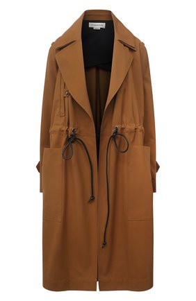 Женский хлопковый плащ VICTORIA BECKHAM коричневого цвета по цене 199500 руб., арт. 1221WCT002518B | Фото 1 Женский хлопковый плащ VICTORIA BECKHAM коричневого цвета, арт. 1221WCT002518B | Фото 1 (Кросс-КТ: дождевики; Стили: Кэжуэл; Длина (верхняя одежда): Длинные; Материал подклада: Вискоза; Рукава: Длинные; Материал внешний: Хлопок)