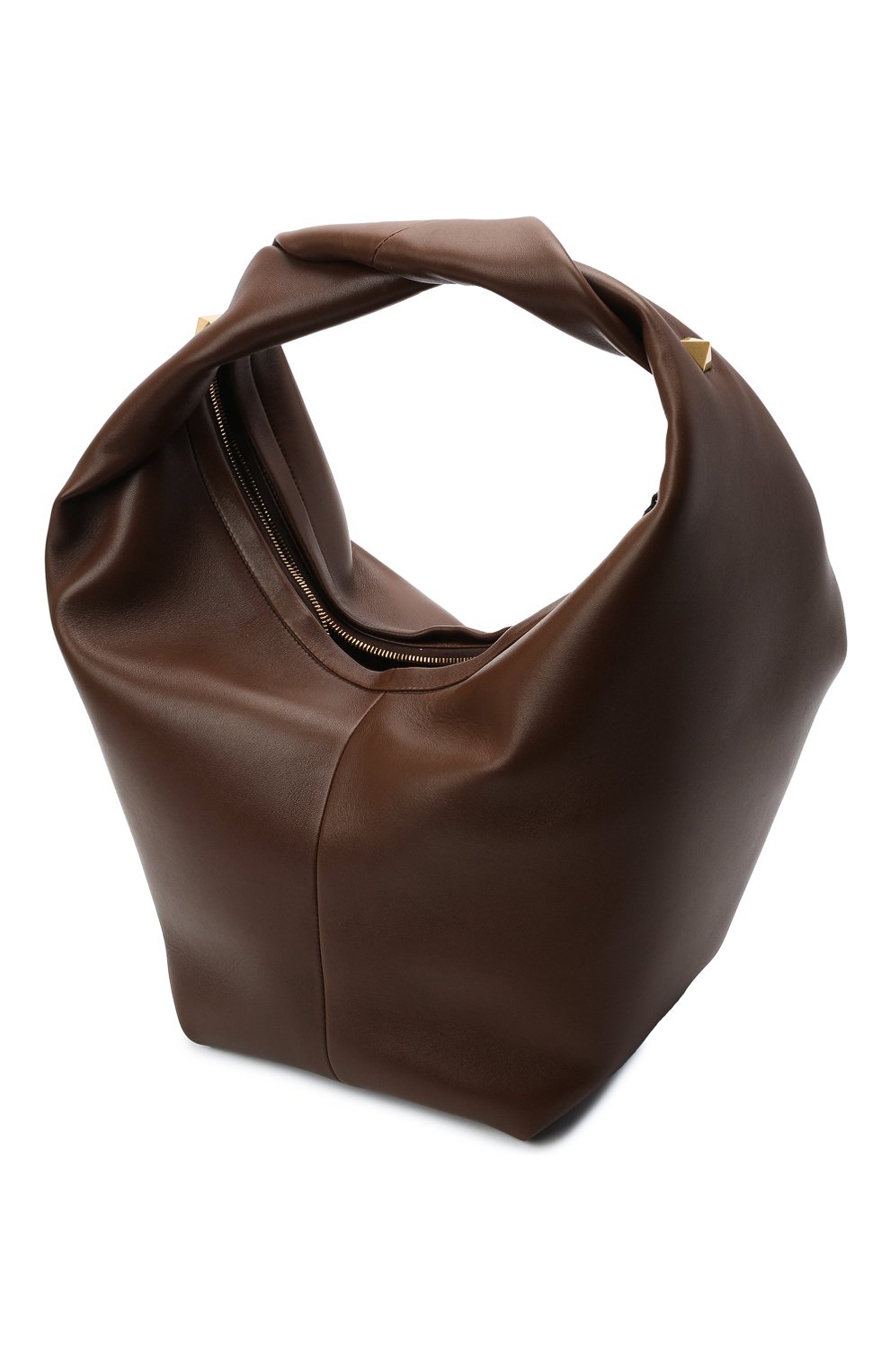 Женская сумка roman stud VALENTINO коричневого цвета, арт. VW0B0J14/BSF | Фото 4 (Сумки-технические: Сумки top-handle; Материал: Натуральная кожа; Размер: small)