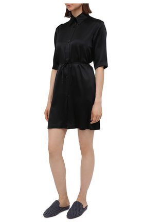 Женская шелковая сорочка LA PERLA черного цвета по цене 25700 руб., арт. 0046940 | Фото 2 Женская шелковая сорочка LA PERLA черного цвета, арт. 0046940 | Фото 2