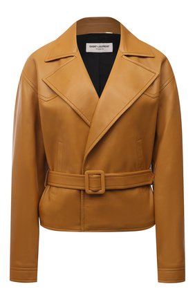 Женский кожаный жакет SAINT LAURENT коричневого цвета по цене 411000 руб., арт. 658269/YCDJ2 | Фото 1 Женский кожаный жакет SAINT LAURENT коричневого цвета, арт. 658269/YCDJ2 | Фото 1