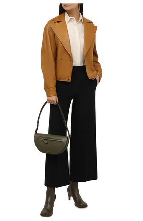 Женский кожаный жакет SAINT LAURENT коричневого цвета по цене 411000 руб., арт. 658269/YCDJ2 | Фото 2 Женский кожаный жакет SAINT LAURENT коричневого цвета, арт. 658269/YCDJ2 | Фото 2