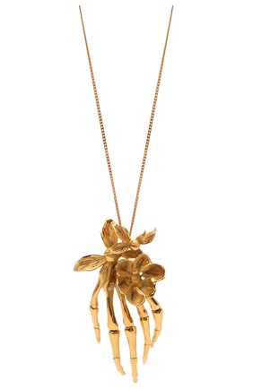 Женская кулон на цепочке SAINT LAURENT золотого цвета по цене 41950 руб., арт. 652969/Y1500 | Фото 2 Женская кулон на цепочке SAINT LAURENT золотого цвета, арт. 652969/Y1500 | Фото 2