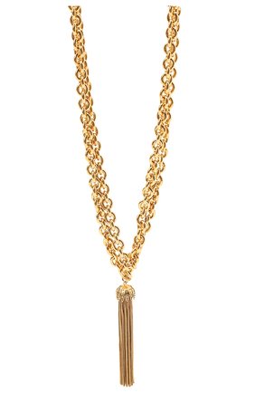 Женское колье SAINT LAURENT золотого цвета по цене 85900 руб., арт. 656690/Y1500 | Фото 2 Женское колье SAINT LAURENT золотого цвета, арт. 656690/Y1500 | Фото 2