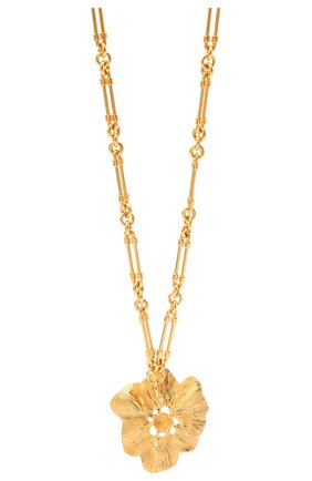 Женское колье SAINT LAURENT золотого цвета по цене 84200 руб., арт. 660823/Y1500 | Фото 2 Женское колье SAINT LAURENT золотого цвета, арт. 660823/Y1500 | Фото 2