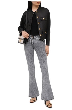 Женские джинсы BALMAIN серого цвета по цене 73750 руб., арт. VF0MJ010/D112 | Фото 2 Женские джинсы BALMAIN серого цвета, арт. VF0MJ010/D112 | Фото 2
