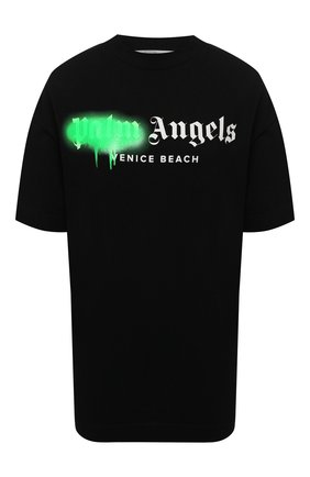 Женская хлопковая футболка PALM ANGELS черного цвета по цене 17550 руб., арт. PWAA039S21JER0021070 | Фото 1 Женская хлопковая футболка PALM ANGELS черного цвета, арт. PWAA039S21JER0021070 | Фото 1