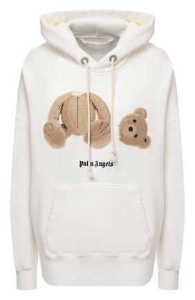 Женский хлопковое худи PALM ANGELS белого цвета по цене 65150 руб., арт. PWBB023S21FLE0060360 | Фото 1 Женский хлопковое худи PALM ANGELS белого цвета, арт. PWBB023S21FLE0060360 | Фото 1