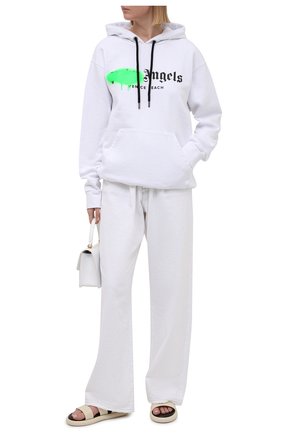 Женский хлопковое худи PALM ANGELS белого цвета по цене 33950 руб., арт. PWBB023S21FLE0080170 | Фото 2 Женский хлопковое худи PALM ANGELS белого цвета, арт. PWBB023S21FLE0080170 | Фото 2