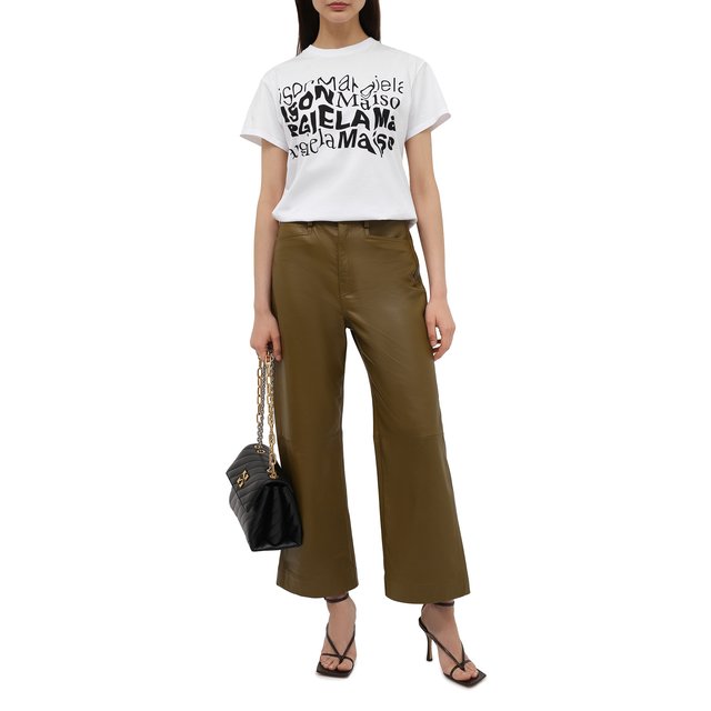 фото Хлопковая футболка maison margiela