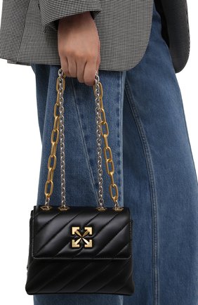 Женская сумка jackhammer OFF-WHITE черного цвета по цене 129500 руб., арт. 0WNN007S21LEA002 | Фото 2 Женская сумка jackhammer OFF-WHITE черного цвета, арт. 0WNN007S21LEA002 | Фото 2