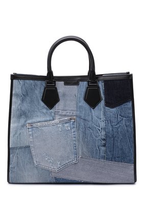 Мужская текстильная сумка-тоут edge DOLCE & GABBANA синего цвета, арт. BM1796/AW347 | Фото 1 (Ремень/цепочка: На ремешке; Материал: Текстиль; Размер: large; Региональные ограничения белый список (Axapta Mercury): RU)