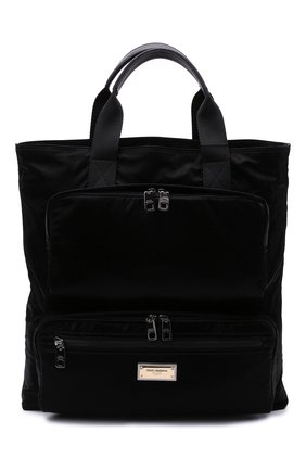 Мужская текстильная сумка-шопер nero sicilia dna DOLCE & GABBANA черного цвета, арт. BM1959/A0243 | Фото 1 (Материал: Текстиль; Размер: large; Региональные ограничения белый список (Axapta Mercury): RU)