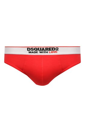 Мужские хлопковые брифы DSQUARED2 красного цвета по цене 4995 руб., арт. D9L613530 | Фото 1 Мужские хлопковые брифы DSQUARED2 красного цвета, арт. D9L613530 | Фото 1