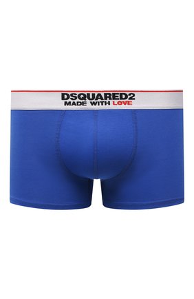 Мужские хлопковые боксеры DSQUARED2 темно-синего цвета, арт. D9LC63530 | Фото 1 (Материал внешний: Хлопок; Мужское Кросс-КТ: Трусы; Кросс-КТ: бельё)