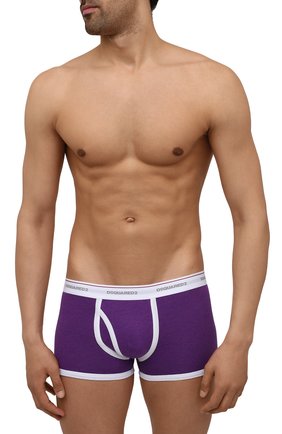 Мужские хлопковые боксеры DSQUARED2 фиолетового цвета по цене 4495 руб., арт. D9LD93560 | Фото 2 Мужские хлопковые боксеры DSQUARED2 фиолетового цвета, арт. D9LD93560 | Фото 2 (Кросс-КТ: бельё; Мужское Кросс-КТ: Трусы; Материал внешний: Хлопок)