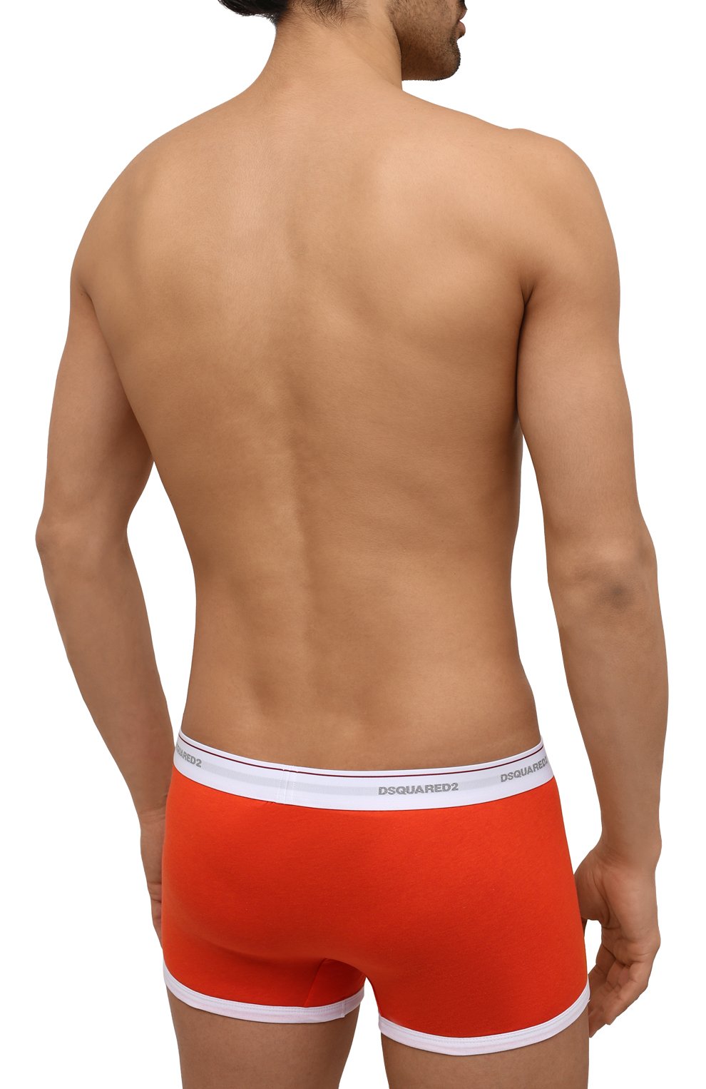 Мужские хлопковые боксеры DSQUARED2 оранжевого цвета, арт. D9LD93560 | Фото 3 (Кросс-КТ: бельё; Материал внешний: Хлопок; Мужское Кросс-КТ: Трусы)