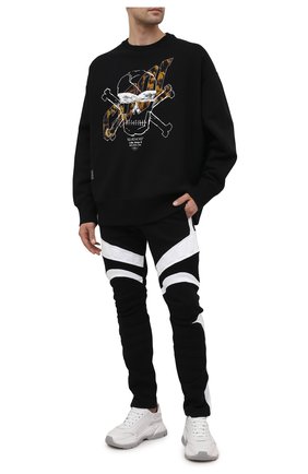 Мужские хлопковые брюки BALMAIN черного цвета по цене 162500 руб., арт. VH00B040/B096 | Фото 2 Мужские хлопковые брюки BALMAIN черного цвета, арт. VH00B040/B096 | Фото 2