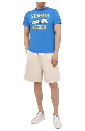 Мужская хлопковая футболка MC2 SAINT BARTH синего цвета по цене 5875 руб., арт. STBM TSHIRT MAN/TSHM001 | Фото 2 Мужская хлопковая футболка MC2 SAINT BARTH синего цвета, арт. STBM TSHIRT MAN/TSHM001 | Фото 2