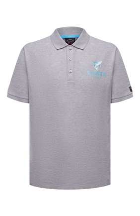 Мужское хлопковое поло PAUL&SHARK серого цвета по цене 16950 руб., арт. 21411237/C00 | Фото 1 Мужское хлопковое поло PAUL&SHARK серого цвета, арт. 21411237/C00 | Фото 1