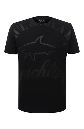 Мужская хлопковая футболка PAUL&SHARK черного цвета по цене 13750 руб., арт. 21411069/C00 | Фото 1 Мужская хлопковая футболка PAUL&SHARK черного цвета, арт. 21411069/C00 | Фото 1