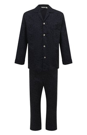 Мужская хлопковая пижама ROBERTO RICETTI темно-синего цвета, арт. PIGIAMA VENEZIA LUNG0/C2611 | Фото 1 (Длина (брюки, джинсы): Стандартные; Материал внешний: Хлопок; Кросс-КТ: домашняя одежда; Рукава: Длинные; Длина (для топов): Стандартные)