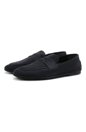 Мужские замшевые пенни-лоферы TOD’S синего цвета по цене 46550 руб., арт. XXM02F00010BYE | Фото 1 Мужские замшевые пенни-лоферы TOD’S синего цвета, арт. XXM02F00010BYE | Фото 1