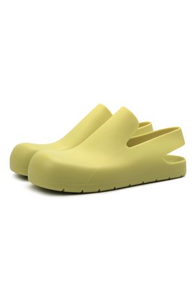Мужские резиновые сандалии puddle BOTTEGA VENETA желтого цвета, арт. 658767/V00P0 | Фото 1 (Материал внешний: Резина; Региональные ограничения белый список (Axapta Mercury): RU)