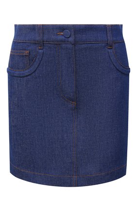 Женская джинсовая юбка FENDI синего цвета, арт. FLQ540 AF73 | Фото 1 (Кросс-КТ: Деним; Стили: Спорт-шик; Материал внешний: Хлопок, Деним; Длина Ж (юбки, платья, шорты): Мини; Женское Кросс-КТ: Юбка-одежда)