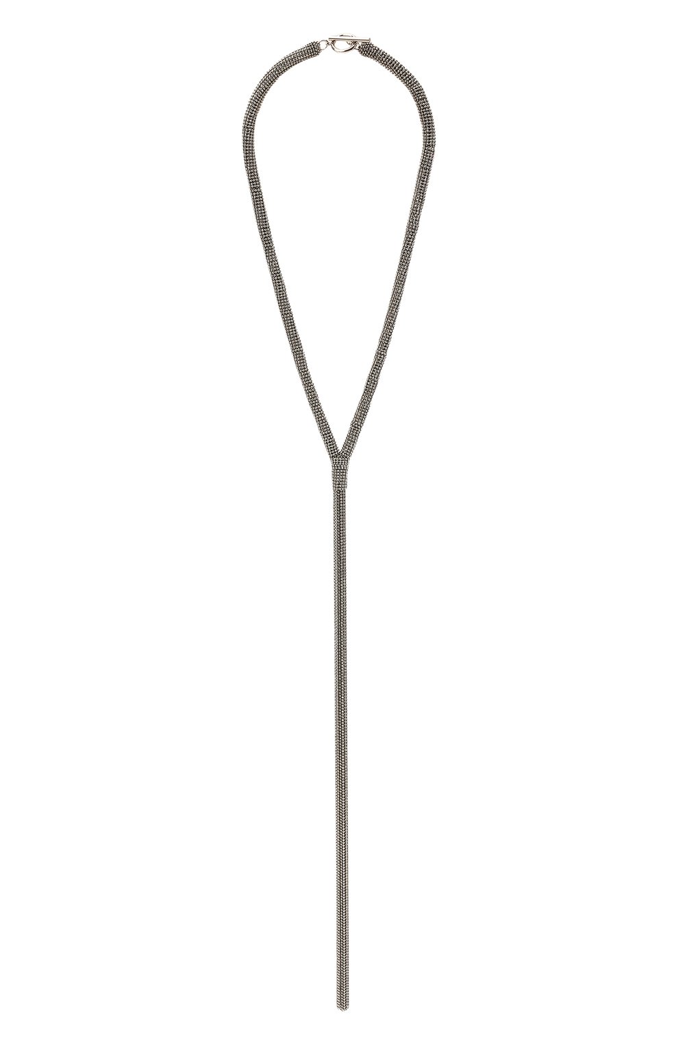 Женское колье BRUNELLO CUCINELLI серебряного цвета, арт. MC0W9G221P | Фото 1 (Материал: Металл)