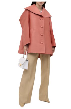 Женское шерстяное пальто LANVIN розового цвета по цене 264500 руб., арт. RW-C00010-4869-E21 | Фото 2 Женское шерстяное пальто LANVIN розового цвета, арт. RW-C00010-4869-E21 | Фото 2