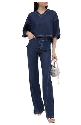 Женские джинсы BOTTEGA VENETA темно-синего цвета по цене 89950 руб., арт. 654286/V0SH0 | Фото 2 Женские джинсы BOTTEGA VENETA темно-синего цвета, арт. 654286/V0SH0 | Фото 2