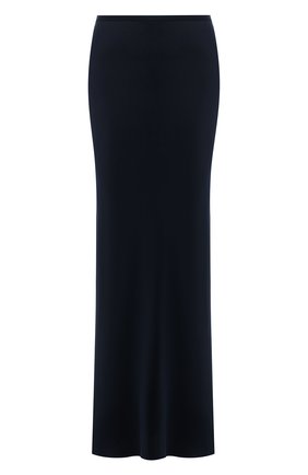 Женская шелковая юбка GIORGIO ARMANI темно-синего цвета, арт. 1WHNN051/T02MU | Фото 1 (Длина Ж (юбки, платья, шорты): Макси; Женское Кросс-КТ: Юбка-одежда; Материал внешний: Шелк; Стили: Кэжуэл)