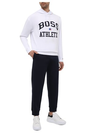 Мужской хлопковое худи boss x russell athletic BOSS белого цвета по цене 16500 руб., арт. 50455955 | Фото 2 Мужской хлопковое худи boss x russell athletic BOSS белого цвета, арт. 50455955 | Фото 2