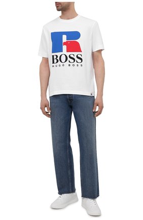 Мужская хлопковая футболка boss x russell athletic BOSS белого цвета по цене 6500 руб., арт. 50457636 | Фото 2 Мужская хлопковая футболка boss x russell athletic BOSS белого цвета, арт. 50457636 | Фото 2